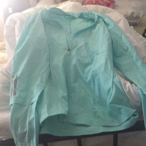 Blue/aqua light running jacket